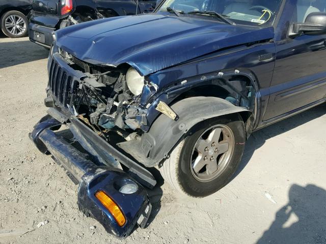 1J4GK58K64W326149 - 2004 JEEP LIBERTY LI BLUE photo 9