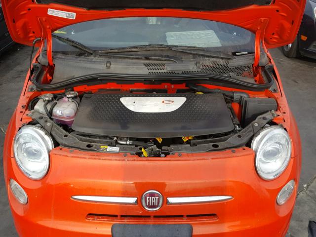 3C3CFFGE4FT527247 - 2015 FIAT 500 ELECTR ORANGE photo 7