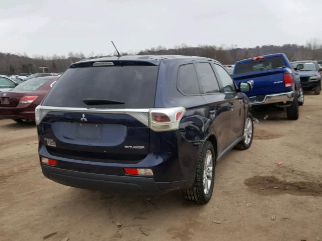 JA4AD3A35EZ005615 - 2014 MITSUBISHI OUTLANDER BLUE photo 4