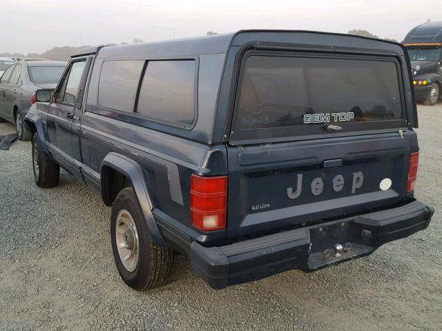 1J7FJ36L3LL133894 - 1990 JEEP COMANCHE P GRAY photo 3