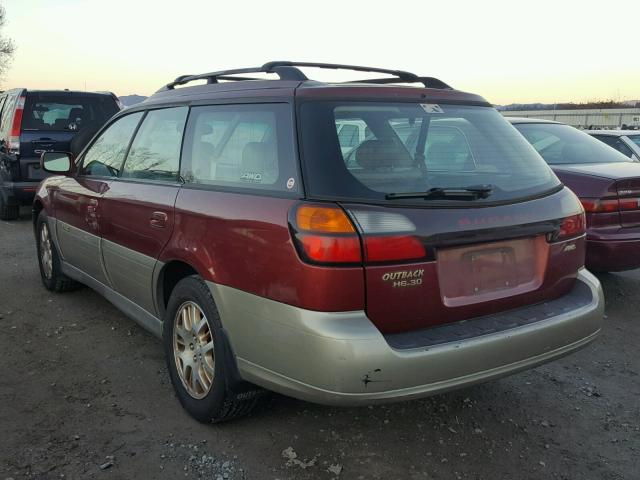 4S3BH806X27645771 - 2002 SUBARU LEGACY OUT MAROON photo 3