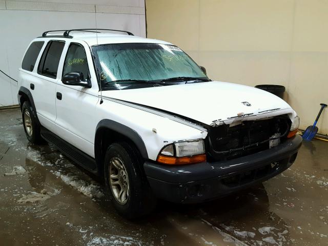 1D4HR38NX3F614729 - 2003 DODGE DURANGO SP WHITE photo 1