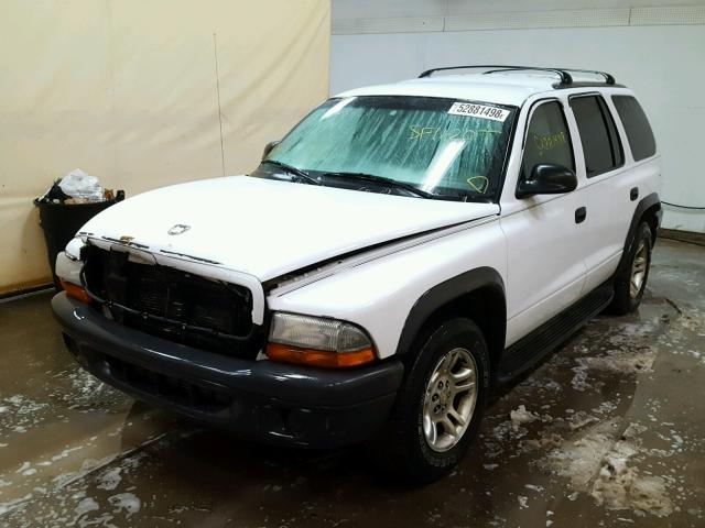 1D4HR38NX3F614729 - 2003 DODGE DURANGO SP WHITE photo 2