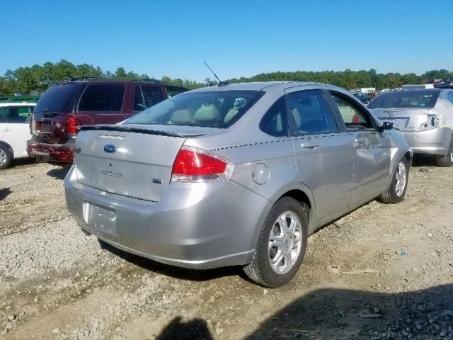 1FAHP36N49W163284 - 2009 FORD FOCUS SES SILVER photo 4