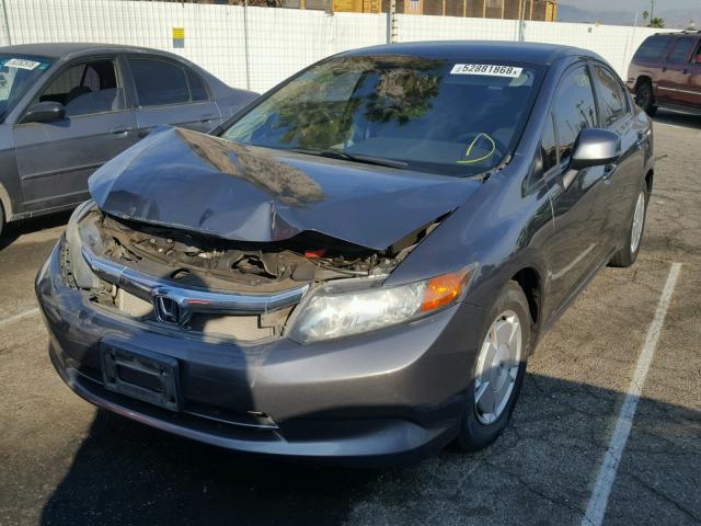 2HGFB2F60CH319931 - 2012 HONDA CIVIC HF GRAY photo 2