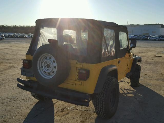 1J4FA39S02P707598 - 2002 JEEP WRANGLER / YELLOW photo 4