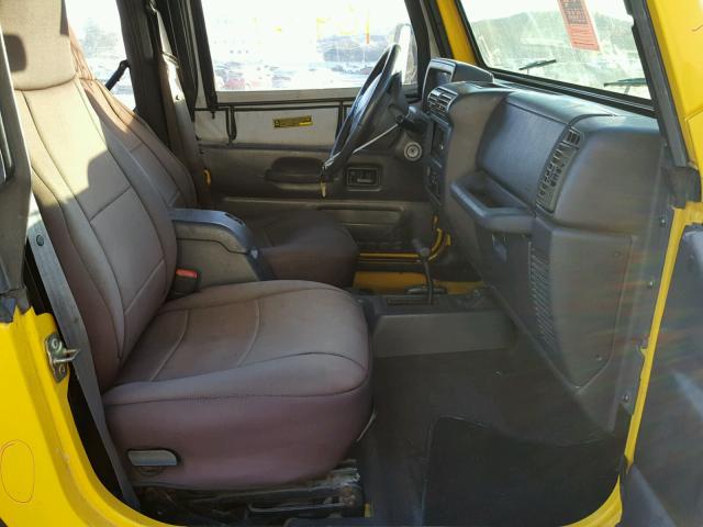 1J4FA39S02P707598 - 2002 JEEP WRANGLER / YELLOW photo 5