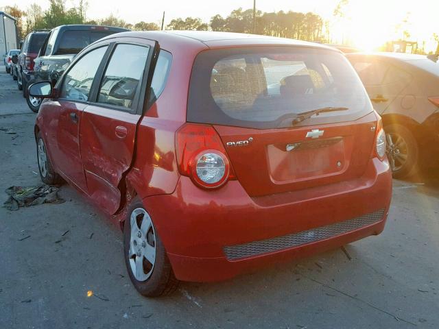 KL1TD66E99B334270 - 2009 CHEVROLET AVEO LS MAROON photo 3