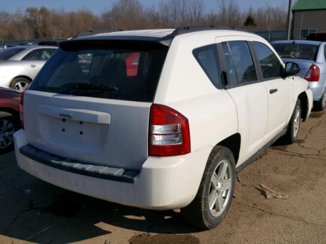 1J8FT47W37D397556 - 2007 JEEP COMPASS WHITE photo 4