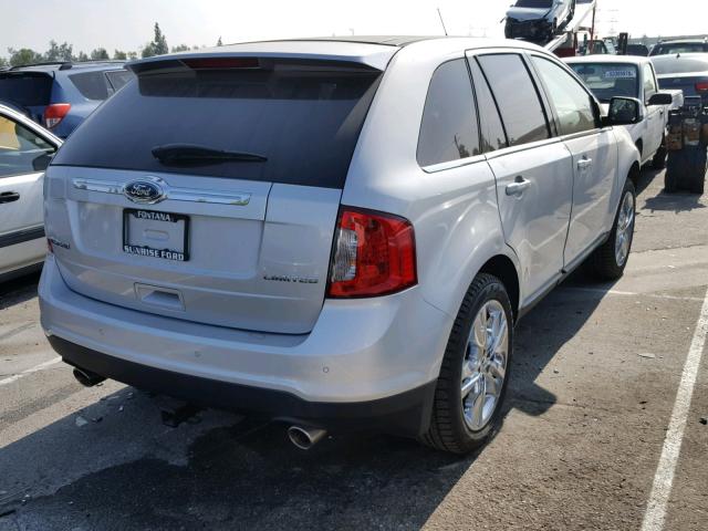 2FMDK3KC2BBA23636 - 2011 FORD EDGE LIMIT SILVER photo 4