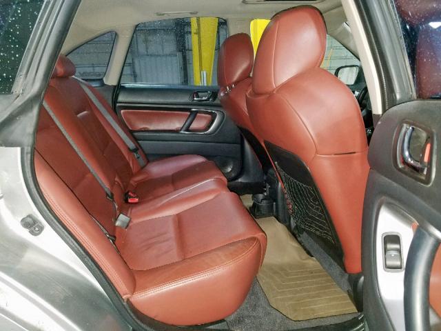 4S3BL676X66206896 - 2006 SUBARU LEGACY GT GRAY photo 6