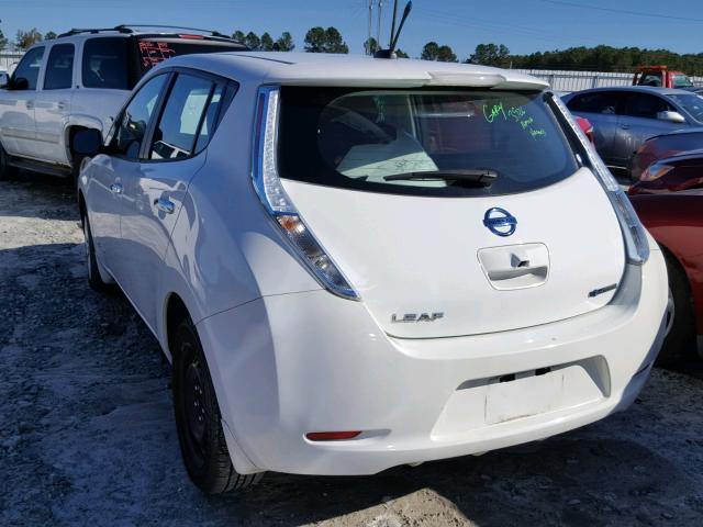 1N4AZ0CP9DC424855 - 2013 NISSAN LEAF S WHITE photo 3