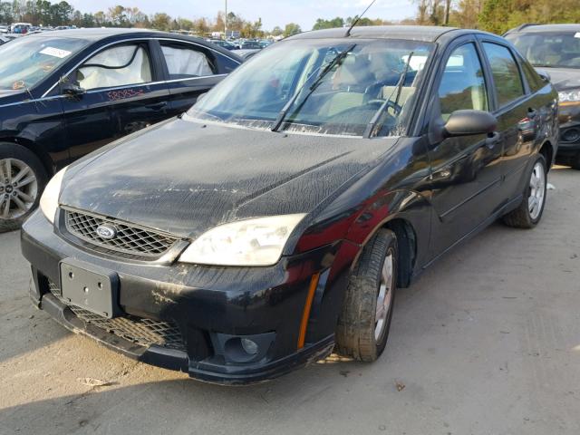 1FAFP34N27W346836 - 2007 FORD FOCUS ZX4 BLACK photo 2