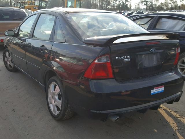 1FAFP34N27W346836 - 2007 FORD FOCUS ZX4 BLACK photo 3