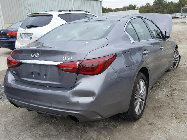 JN1EV7AR9JM611011 - 2018 INFINITI Q50 LUXE GRAY photo 4