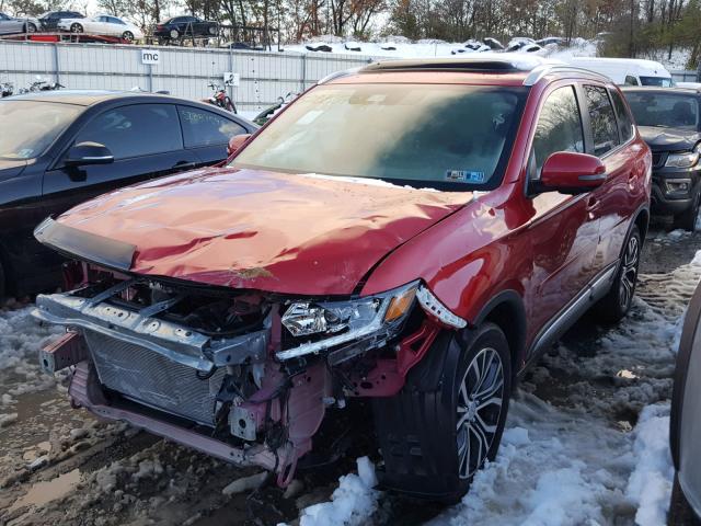 JA4AZ3A37JZ066671 - 2018 MITSUBISHI OUTLANDER RED photo 2