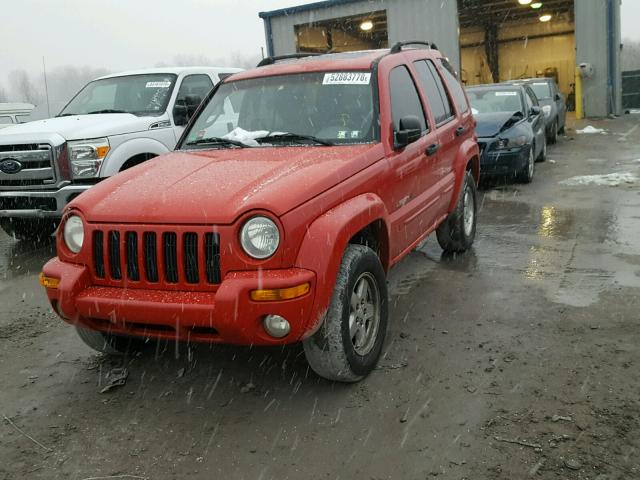 1J4GL58K12W262919 - 2002 JEEP LIBERTY LI RED photo 2