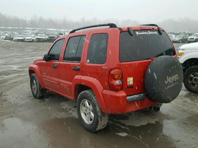 1J4GL58K12W262919 - 2002 JEEP LIBERTY LI RED photo 3