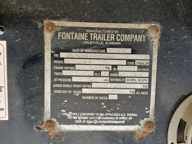 13N153205D1562864 - 2013 FONTAINE FLATBED TR SILVER photo 10