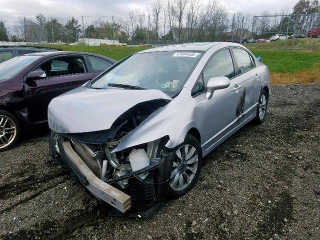 2HGFA1F85AH516640 - 2010 HONDA CIVIC EX SILVER photo 2