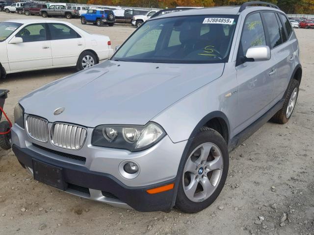 WBXPC93417WJ00112 - 2007 BMW X3 3.0SI GRAY photo 2