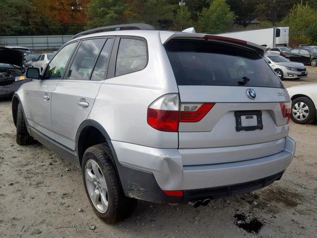 WBXPC93417WJ00112 - 2007 BMW X3 3.0SI GRAY photo 3