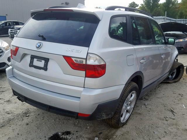 WBXPC93417WJ00112 - 2007 BMW X3 3.0SI GRAY photo 4