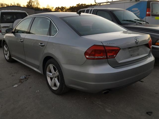 1VWBP7A33CC034245 - 2012 VOLKSWAGEN PASSAT SE SILVER photo 3