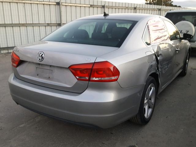 1VWBP7A33CC034245 - 2012 VOLKSWAGEN PASSAT SE SILVER photo 4