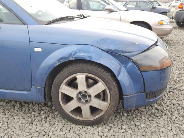 TRUWC28N011008050 - 2001 AUDI TT QUATTRO BLUE photo 9