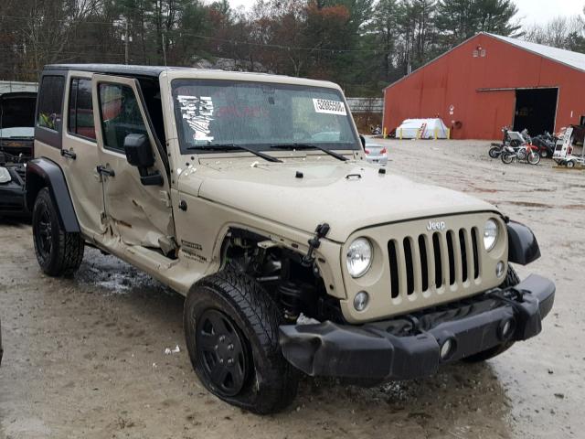 1C4BJWDG1JL835749 - 2018 JEEP WRANGLER U BEIGE photo 1