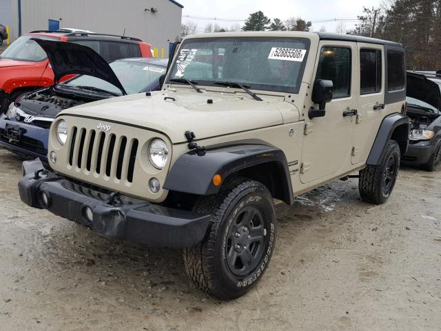 1C4BJWDG1JL835749 - 2018 JEEP WRANGLER U BEIGE photo 2