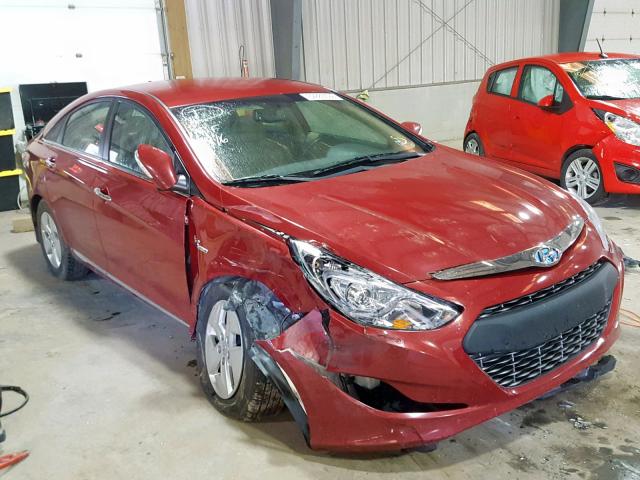 KMHEC4A4XCA039128 - 2012 HYUNDAI SONATA HYB RED photo 1