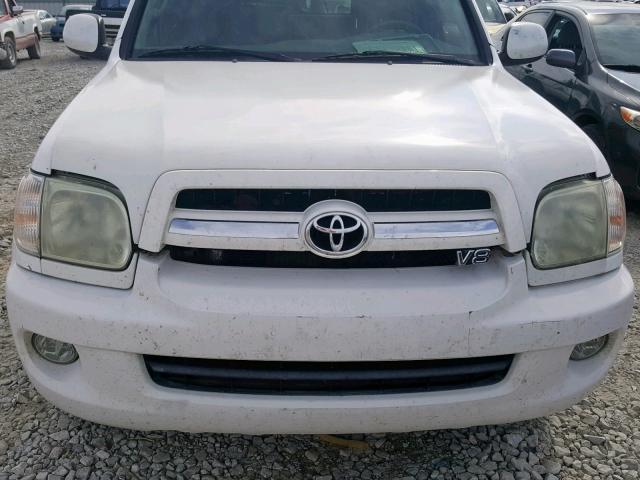 5TDZT38A65S244186 - 2005 TOYOTA SEQUOIA LI WHITE photo 7