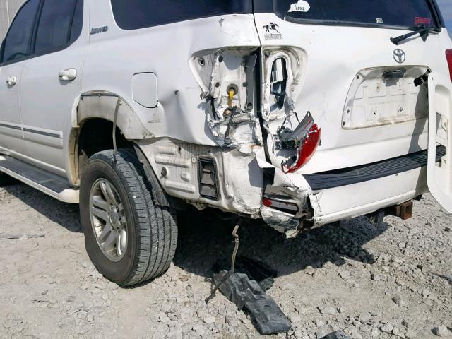 5TDZT38A65S244186 - 2005 TOYOTA SEQUOIA LI WHITE photo 9