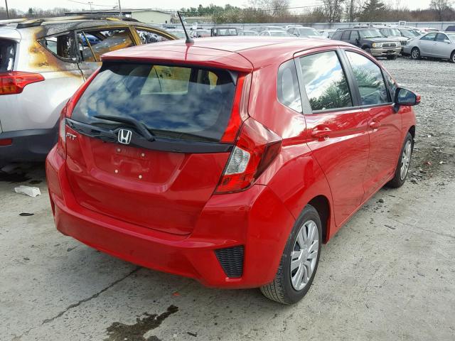 JHMGK5H50GS002124 - 2016 HONDA FIT LX RED photo 4