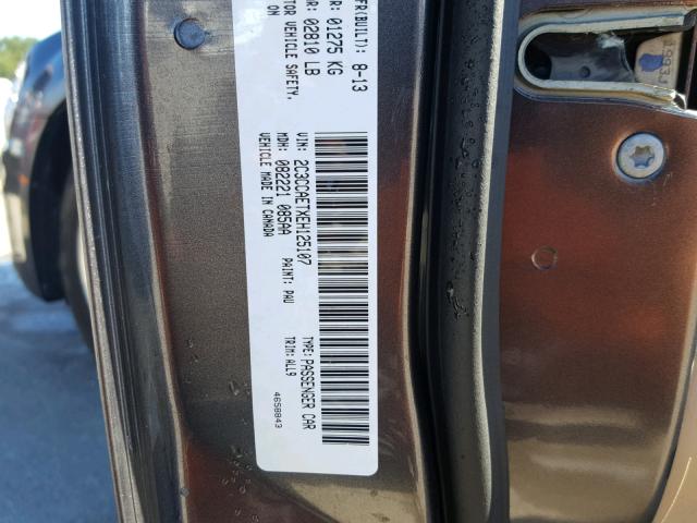 2C3CCAETXEH125107 - 2014 CHRYSLER 300C GRAY photo 10