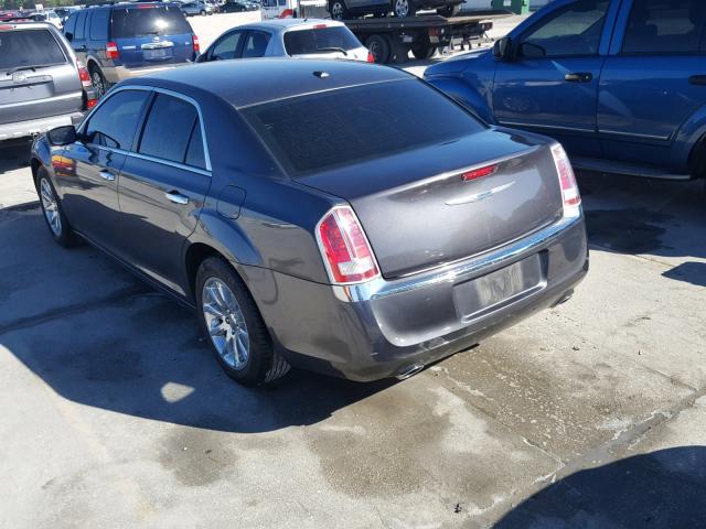 2C3CCAETXEH125107 - 2014 CHRYSLER 300C GRAY photo 3