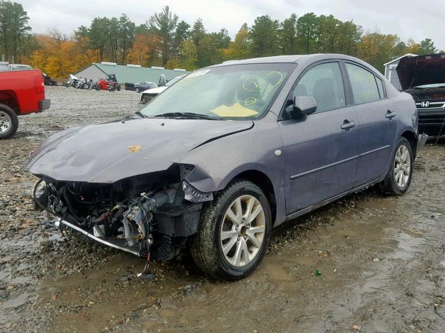 JM1BK12G881805317 - 2008 MAZDA 3 I GRAY photo 2