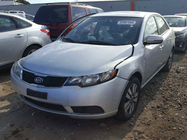 KNAFU4A23D5655684 - 2013 KIA FORTE EX SILVER photo 2