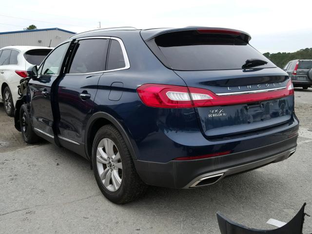 2LMPJ6LR4HBL35667 - 2017 LINCOLN MKX RESERV BLUE photo 3