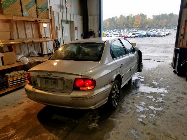 KMHWF35H14A078937 - 2004 HYUNDAI SONATA GLS SILVER photo 4