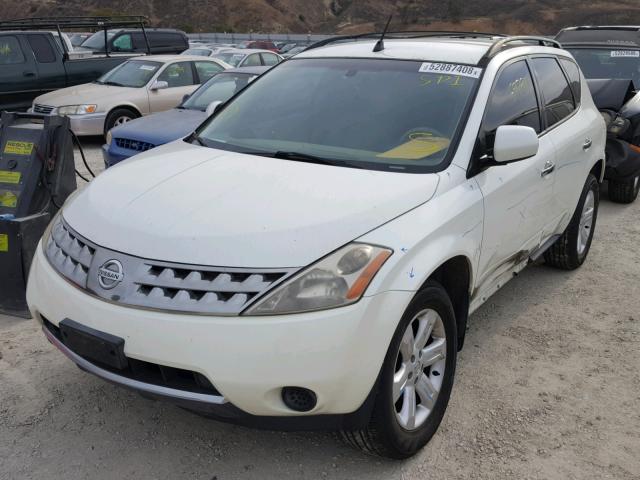 JN8AZ08T26W407885 - 2006 NISSAN MURANO WHITE photo 2