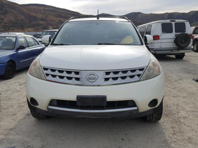 JN8AZ08T26W407885 - 2006 NISSAN MURANO WHITE photo 9