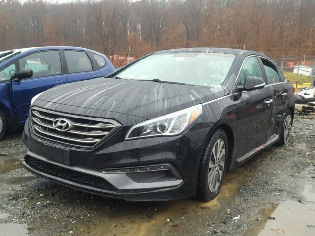 5NPE34AF2FH086396 - 2015 HYUNDAI SONATA SPO BLACK photo 2