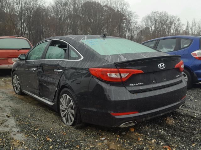 5NPE34AF2FH086396 - 2015 HYUNDAI SONATA SPO BLACK photo 3