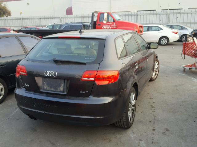 WAUHE78P09A102000 - 2009 AUDI A3 2.0T GRAY photo 4