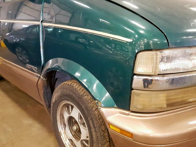 1GNDM19W9YB104819 - 2000 CHEVROLET ASTRO GREEN photo 9