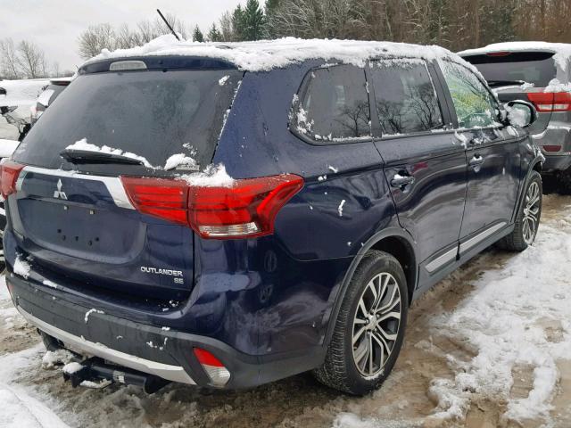 JA4AZ3A32GZ050127 - 2016 MITSUBISHI OUTLANDER BLUE photo 4