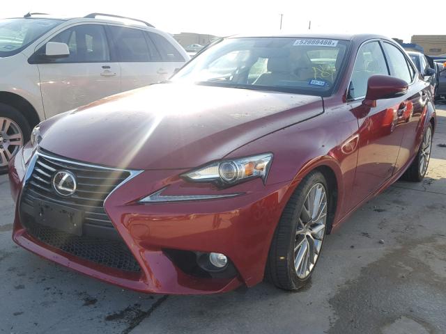 JTHBF1D2XE5027689 - 2014 LEXUS IS 250 RED photo 2